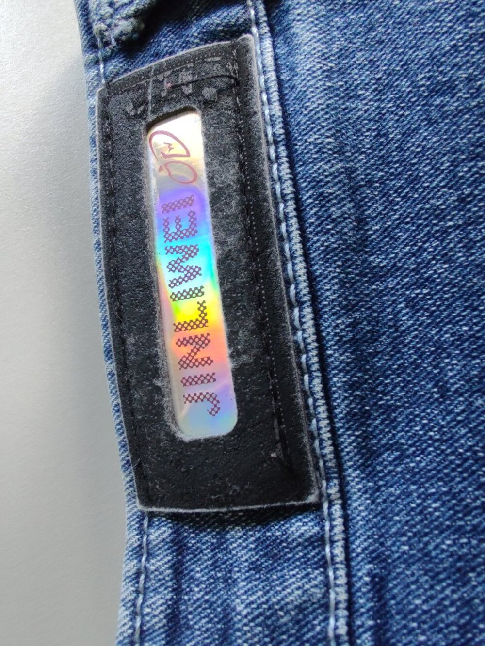 Embroidered blue jeans size XS permanent pressed boot cut - Picture 11 of 15